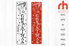 Merry Christmas SVG, Porch Sign Cut File, Xmas Leaner DXF Product Image 2