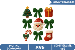 Chunky Yarn Christmas Sublimation,Yarn Crochet Christmas Png Product Image 1