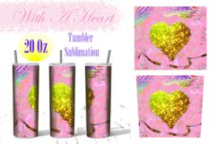 Tumbler Sublimation 20 Oz With A Heart Product Image 1