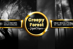 Creepy Forest Digital Papers - 04 Variations Product Image 1