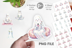Self Care Spa Day Mom Ghost Sticker Product Image 1