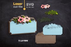 Garden Sign SVG laser cut files for Glowforge Product Image 1