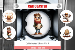 Sarcastic Coffee Bean Car Coaster Product Image 1