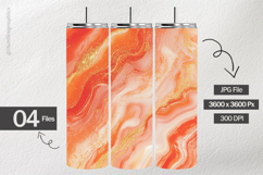 Orange Marble Digital Papers - 04 Variations Product Image 2