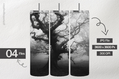 Scary Tree Digital Papers - 04 Variations Product Image 2