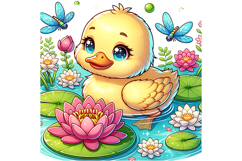 Cute Duck Clipart - PNG File Product Image 1