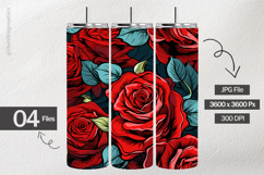 Red Roses Digital Papers - 04 Variations Product Image 2