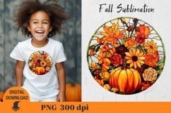 Fall Sublimation, Stained glass Sublimation, pumpkin Product Image 1