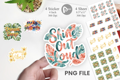 Tropical Growth Quote Sticker Product Image 1