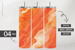Orange Marble Digital Papers - 04 Variations Product Image 2
