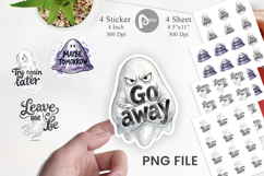 Introverted Ghost Sarcastic Sticker Product Image 1