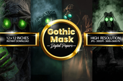 Gothic Mask Digital Papers - 04 Variations Product Image 1