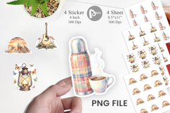 70s Retro Camping Adventure Sticker Product Image 1