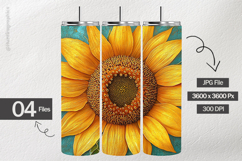 Golden Sunflower Digital Papers - 04 Variation Product Image 1