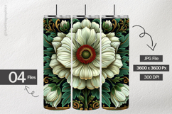 Nouveau Flower Digital Papers - 04 Variations Product Image 2