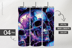 Neon Skull Digital Papers - 04 Variation Product Image 2