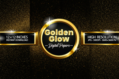 Golden Glow Digital Papers - 04 Variations Product Image 1