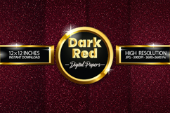 Dark Red Glitter Digital Papers - 04 Variations Product Image 1