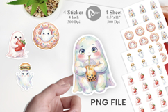 Hungry Foodie Ghost Sticker Product Image 1