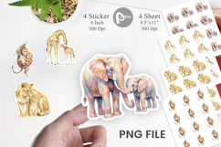 Safari Mom And Baby Animal Sticker Product Image 1