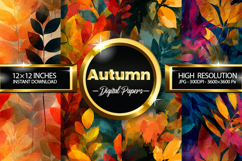Autmun Forest Digital Papers - 04 Variations Product Image 1