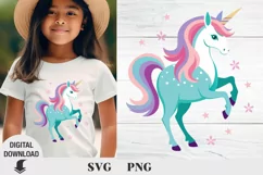 Unicorn svg, Baby Unicorn svg, floral svg, Summer Product Image 1