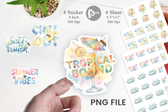 Tropical Summer Bee Vacation Sticker Product Image 1