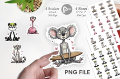 Summer Animal Sketch Party Sticker Product Image 1