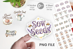 Vintage Garden Quote Sticker Product Image 1