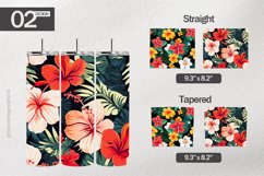 Tropical Flowers Tumbler Wrap| Tumbler Sublimation Wrap Product Image 1