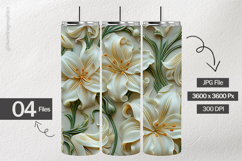 Lilies Flower Digital Papers - 04 Variations Product Image 2