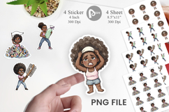 Funny Natural Hair Humor Sticker Product Image 1