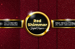 Red Shimmer Digital Papers - 04 Variations Product Image 1