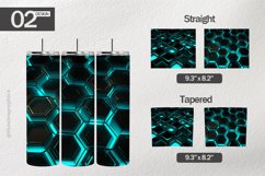 Teal Hexagon Tumbler Wrap| Tumbler Sublimation Wrap Product Image 1