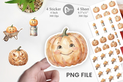 Vintage Farmhouse Pumpkin Sticker Product Image 1