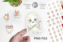 Quirky Ugly Cute Ghost Sticker Product Image 1