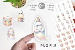Grumpy Anti Social Ghost Sticker Product Image 1