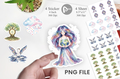 Celestial Mother Fantasy Art Sticker Product Image 1