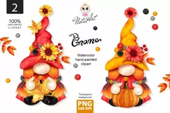 Watercolor autumn Gnomes, Autumn Gnomes, Autumn, Gnome Product Image 1