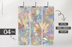 Holographic Daisies Digital Papers - 04 Variations Product Image 2