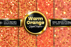 Warm Orange Digital Papers - 04 Variations Product Image 1