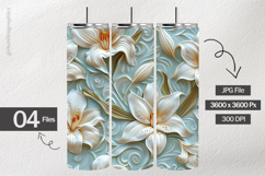 Lilies Flower Digital Papers - 04 Variations Product Image 2