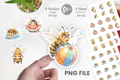 Clumsy Bee Summer Fail Sticker Product Image 1