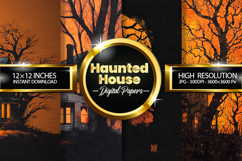 Haunted House Digital Papers - 04 Variations Product Image 1