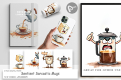 Sentient Sarcastic Mugs Digital Paper Product Image 1