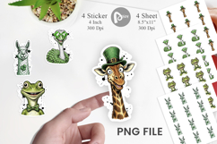 Lucky St Paddys Animal Art Sticker Product Image 1