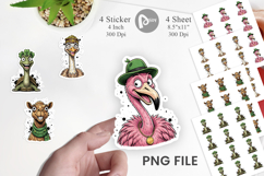 Lucky St Paddys Animal Art Sticker Product Image 1