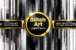 Glitch Art Digital Papers - 04 Variations Product Image 1
