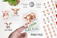 Funny Derpy Cow Quotes Sticker Product Image 1