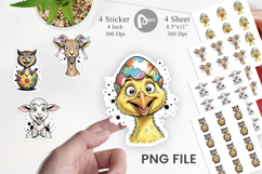 Wacky Easter Animal Sticker Product Image 1